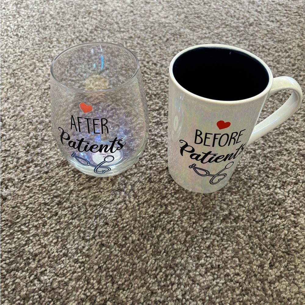 Before and After Patients Mug and Glass Set